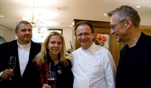 Fred Zimmer mit Helmut Österreich im Restaurant Eisvogel